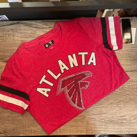 NFL Team Apparel Atlanta Falcons Blinged Out Top Small NEW - Picture 2 of 11